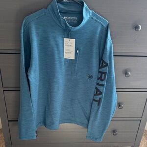 Ariat Blue Quarter-Zip Sweatshirt